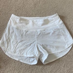 lululemon size 6 white speed ups (tall)